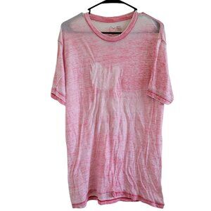 Woodstock T-Shirt Womens Size Large 3 Days of Peace and Music Heather Pink Tee